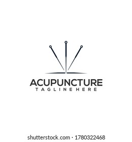 Abstract acupuncture logo concept vector