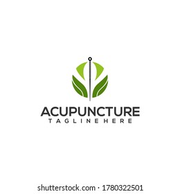 Abstract Acupuncture Logo Concept Vector