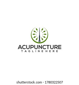 Abstract acupuncture logo concept vector