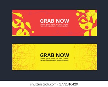 Abstract ad banner template design. banner background vector 