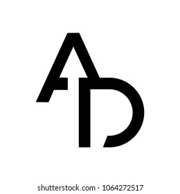 Abstract ad Letter design vector
