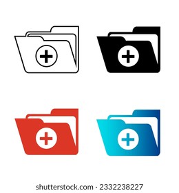 Abstract Add Folder Silhouette Illustration, can be used for business designs, presentation designs or any suitable designs.