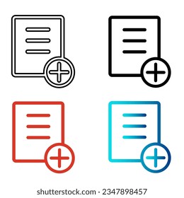 Abstract Add New Document Silhouette Illustration, can be used for business designs, presentation designs or any suitable designs.