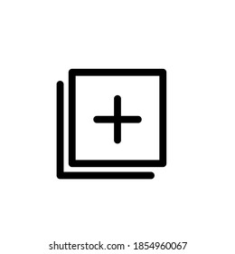 Abstract add vector icon on white background. Stock vector