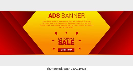 Abstract Advertising Banner Graphic Design. Banner Template. for website social media or printing.