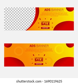 Abstract Advertising Banner Graphic Design. Banner Template. for website social media or printing.