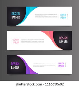 Abstract advertising banner. Web banner design template.