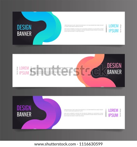 Abstract advertising banner. Web banner design template.
