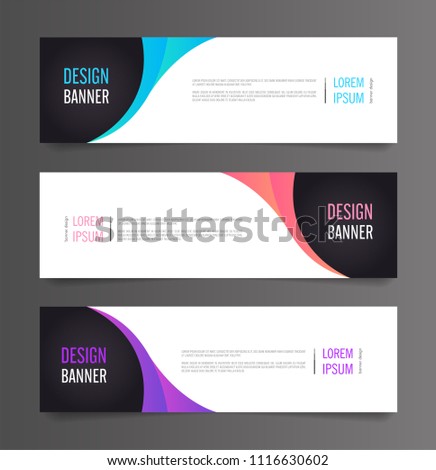 Abstract advertising banner. Web banner design template.