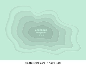 Abstract aero blue color background design in modern paper cut style