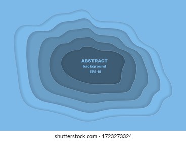 Abstract aero color background design in modern paper cut style