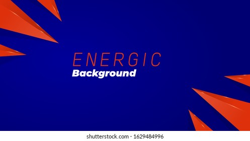 abstract aesthetic background with orange triangle in navy