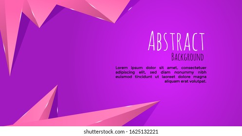 abstract aesthetic background with pink triangle shiny in purple