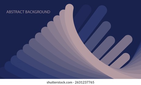Abstract Aesthetic Banner with wavy shapes and blended lines. Minimalistic banner or landing page background