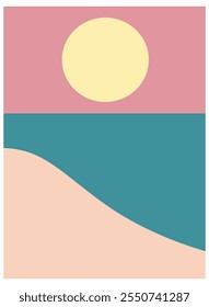 Abstract aesthetic beach boho.
Boho pink sunset.
Abstract beach poster.
Natural wall
