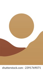 Abstract aesthetic boho mid century background