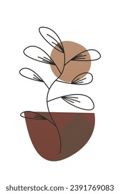 Abstract aesthetic boho mid century background