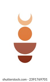 Abstract aesthetic boho mid century background