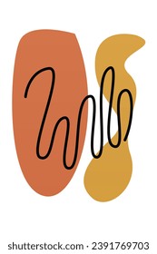 Abstract aesthetic boho mid century background