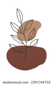 Abstract aesthetic boho mid century background