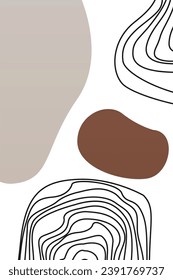 Abstract aesthetic boho mid century background