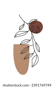 Abstract aesthetic boho mid century background