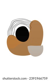 Abstract aesthetic boho mid century background