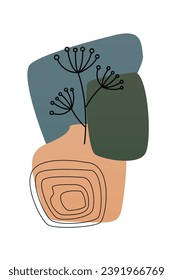 Abstract aesthetic boho mid century background
