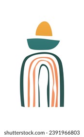 Abstract aesthetic boho mid century background