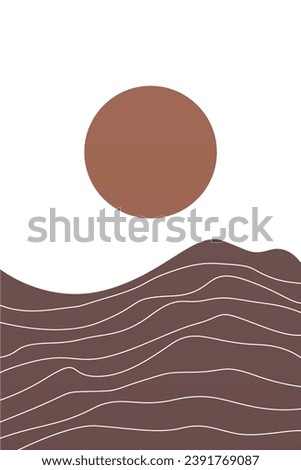 Abstract aesthetic boho mid century background
