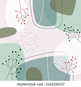 Abstract aesthetic floral,tropical with Doodles object  vector illustration.