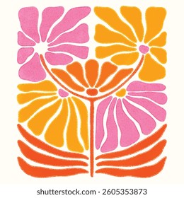 ABSTRACT AESTHETIC FLOWER DIGITAL ILLUSTRATION