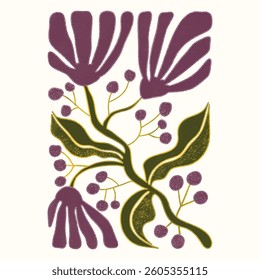 ABSTRACT AESTHETIC FLOWER DIGITAL ILLUSTRATION