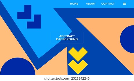 ABSTRACT AESTHETIC GEOMETRIC BACKGROUND BLUE PASTEL COLOR VECTOR DESIGN TEMPLATE FOR WALLPAPER, COVER DESIGN, HOMEPAGE DESIGN