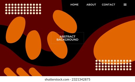 ABSTRACT AESTHETIC GEOMETRIC BLACK BACKGROUND WITH RED ORANGE COLOR VECTOR DESIGN TEMPLATE FOR WALLPAPER, COVER DESIGN, HOMEPAGE DESIGN