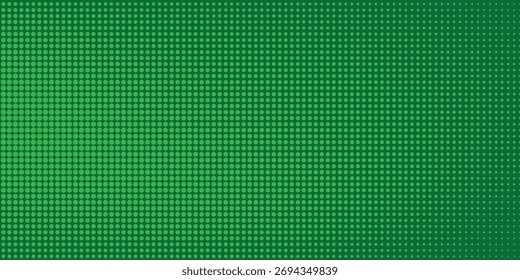 Abstract aesthetic halftone gradient background in green colors 
