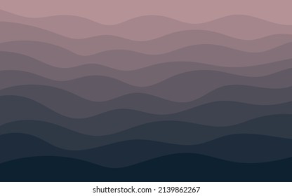 Abstract Aesthetic mid century modern Ocean landscape Contemporary boho poster cover template. Minimal and natural Illustrations for art print, postcard, wallpaper, wall art