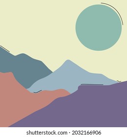 Abstract Aesthetic Mountain view in image