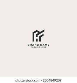 Abstract AF FA letter logo design. Flat vector logo design template element.