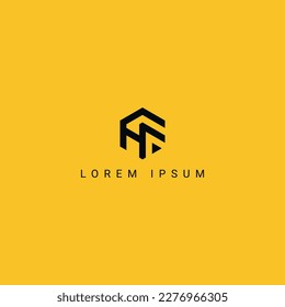 Resumen de la carta AF FA simple estilo minimalista diseño de logotipo empresarial elemento vector.