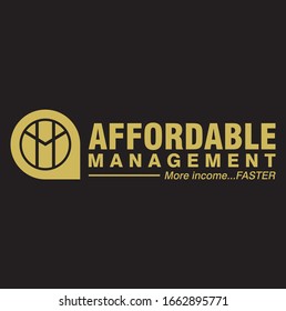 Abstract AFFORDABLE MANAGEMENT TEXT BASED logo