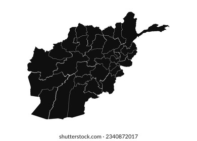 Abstract Afghanistan Silhouette Detailed Map, can be used for business designs, presentation designs or any suitable designs.