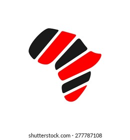 abstraktes afrikanisches Logo. Africa-Karte. Logo-Vorlage.
