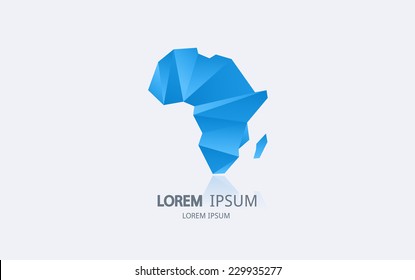 Abstract africa logo. Vector logotype design.