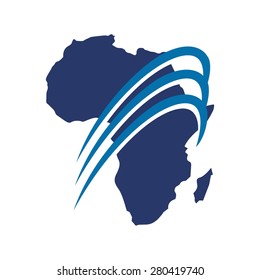 Abstract africa logo. Vector logotype design.