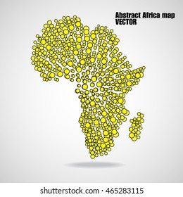 Abstract Africa map of round dots. Vector illustration. Eps 10