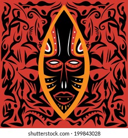 Abstract African Art, Africa Mask (vector Art)