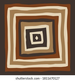 Abstract african art style seamless pattern. Hand drawn tribal decoration background with doodle shapes and ethnic symbols.