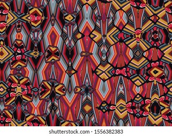 Abstract african artistic geo, contemporary art  pattern with lines, zigzag, motifs, stripes. Vector graphic modern pattern for carpet, rug, scarf, cover, wall art, scarf, pillow, clipboard, shawl