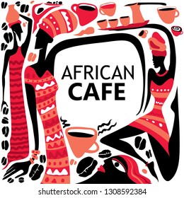 Abstract African Cafe (Vector Art)